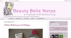 Desktop Screenshot of beautybellenotes.com